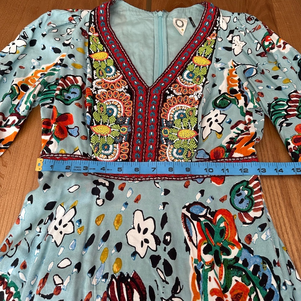 Floral V-Neck Long Sleeve Dress - Picture 9 of 15